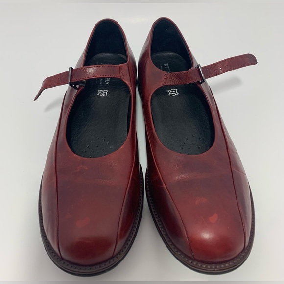 STONEFLY Vera Pelle Absolute Comfort Mary Jane Shoes | Red | Size:9.5-10 (40) - Picture 3 of 8